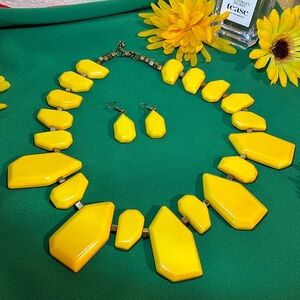 Yellow African-Style jewelry set